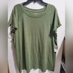 Torrid Classic Fit Flutter Sleeve Top, Size 1 (14/16)